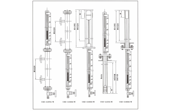 UHZ510TD頂裝式磁翻柱液位計（其他安裝形式）