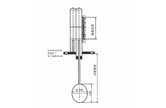 UHZ-510TDF液體硫磺專用型頂裝式翻柱液位計